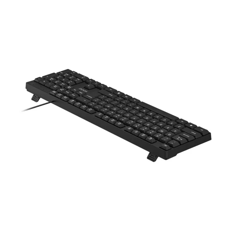Savio KB-01 440x140x22 mm must USB täissuuruses QWERTY klaviatuur koju ja kontorisse, US-engl, 104 klahvi