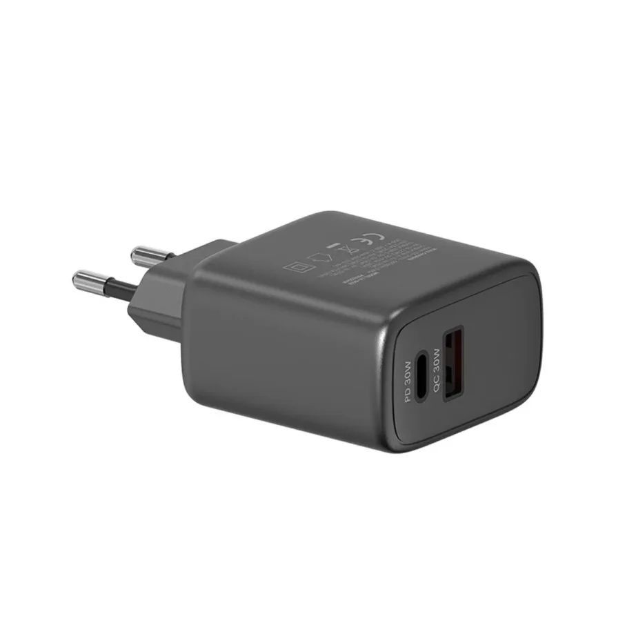 SAVIO LA-06/B 30W must USB-C kiirlaadija Power Delivery 3.0 nutiseadmetele – 3
