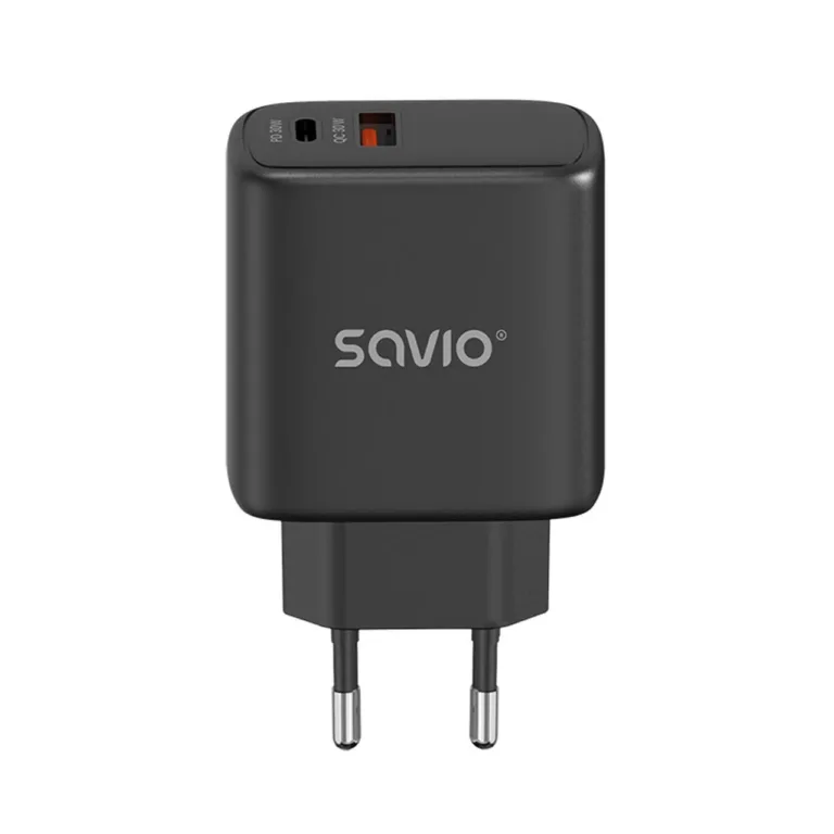 SAVIO LA-06/B 30W must USB-C kiirlaadija Power Delivery 3.0 nutiseadmetele