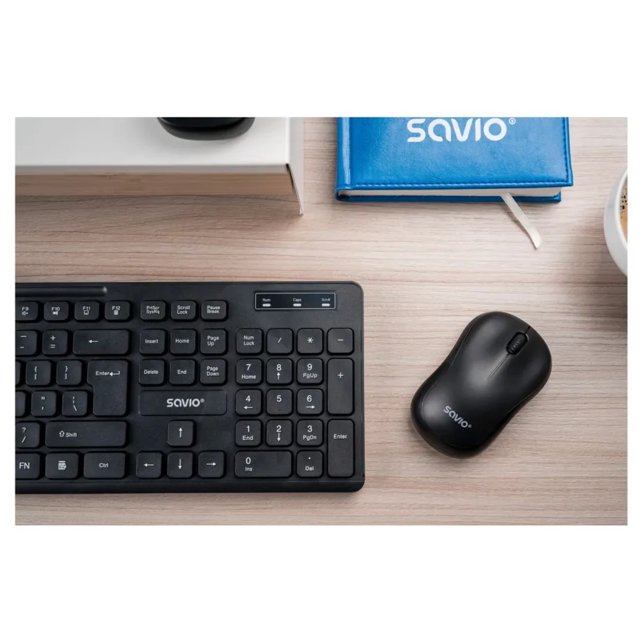 Savio MB-03 1000 DPI juhtmevaba must hiir universaalseks kasutuseks, USB vastuvõtjaga, 99×60×39 mm, 51 g – 7