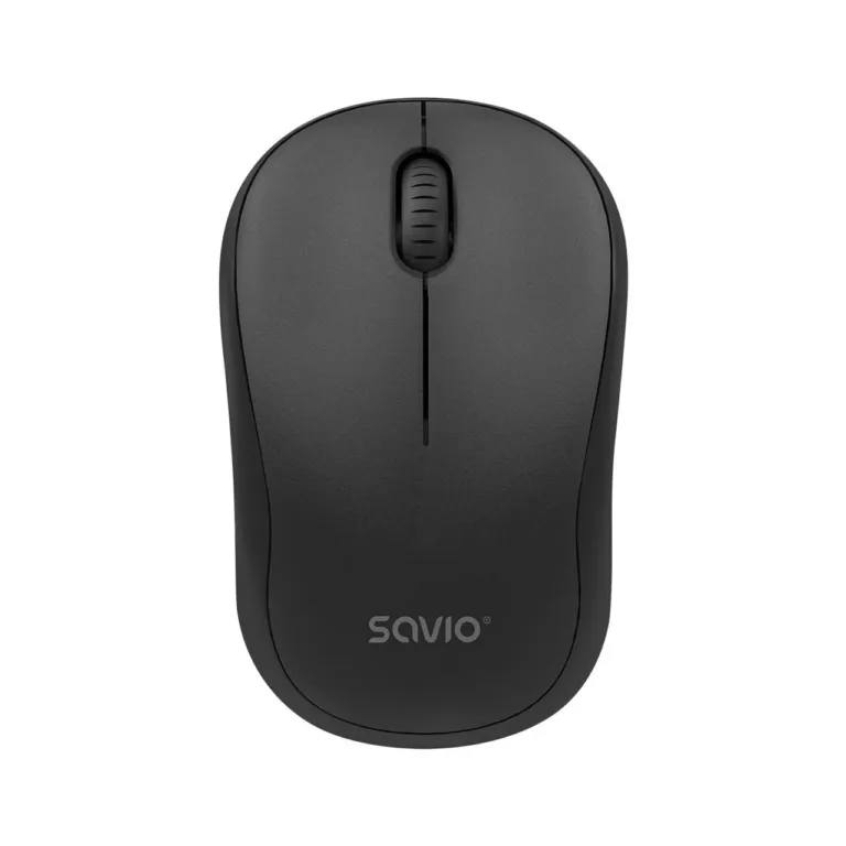 Savio MB-03 1000 DPI juhtmevaba must hiir universaalseks kasutuseks, USB vastuvõtjaga, 99×60×39 mm, 51 g