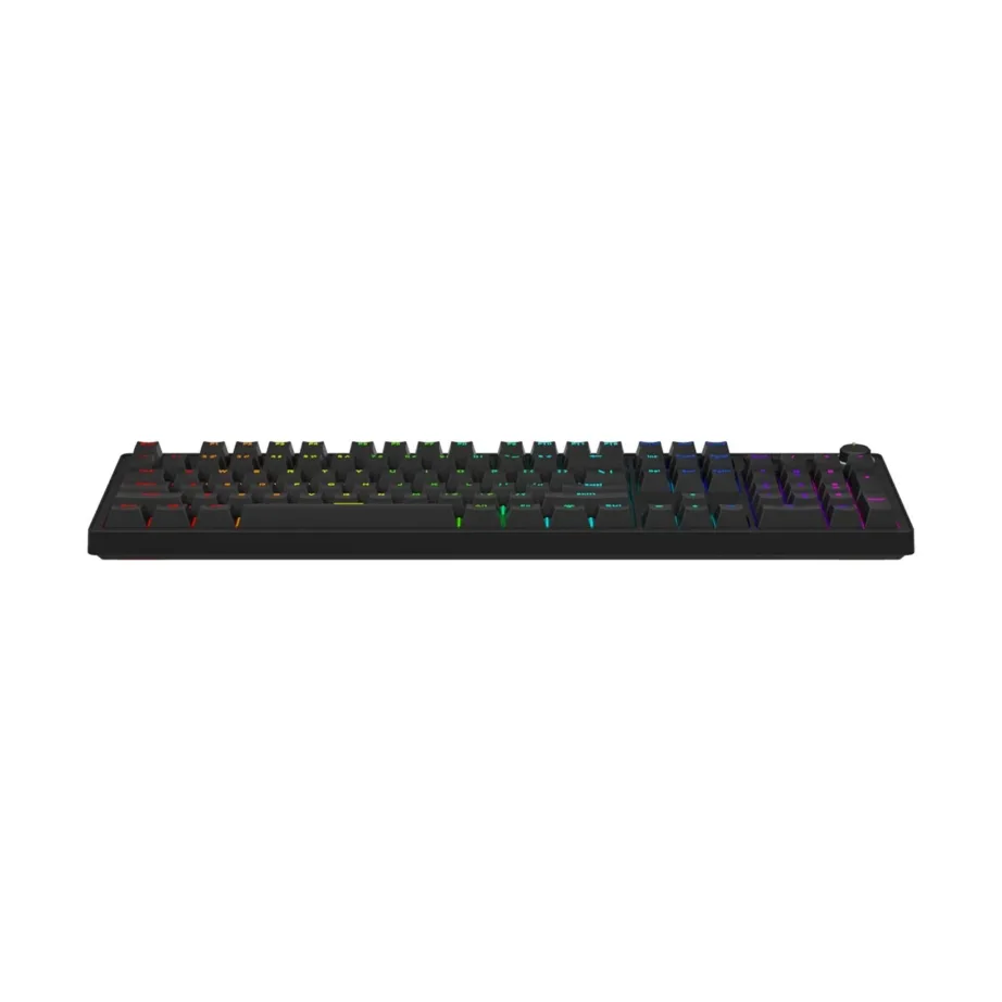 SAVIO STYX PEACH SILENT täissuuruses mehaaniline klaviatuur 442x135x34 mm, Outemu Peach Silent lülitid, Hot-Swap, RGB-taustvalgustus, must, USB-A/USB-C – 6