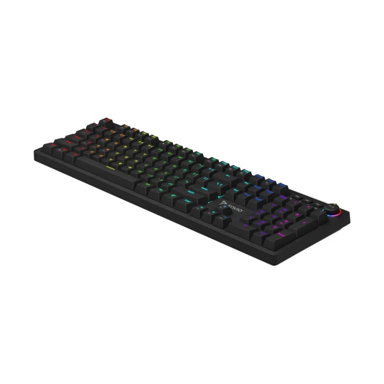 SAVIO STYX täissuuruses Outemu Red mehaaniline mänguriklaviatuur RGB-taustavalgusega, hot-swap, USB-C, must, 442x135x34 mm
