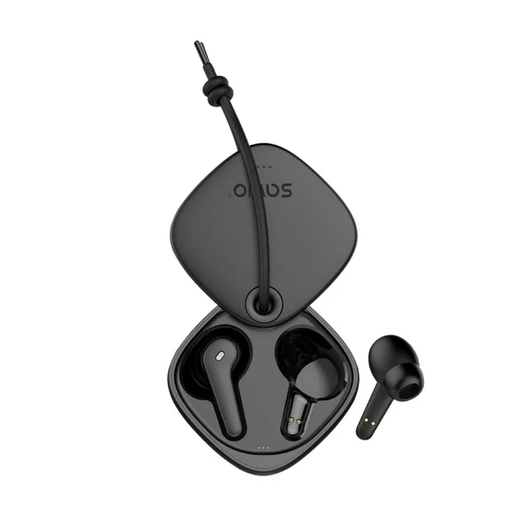 SAVIO TWS-11 mustad TWS juhtmevabad in-ear kõrvaklapid mikrofoniga, muusika ja kõnede jaoks