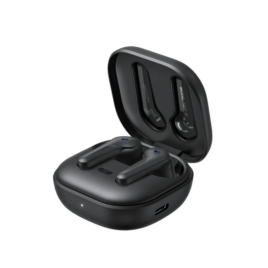 SAVIO TWS-12 mustad Bluetooth 5.3 TWS in-ear kõrvaklapid sisseehitatud mikrofoniga kõnede ja muusika jaoks – 12