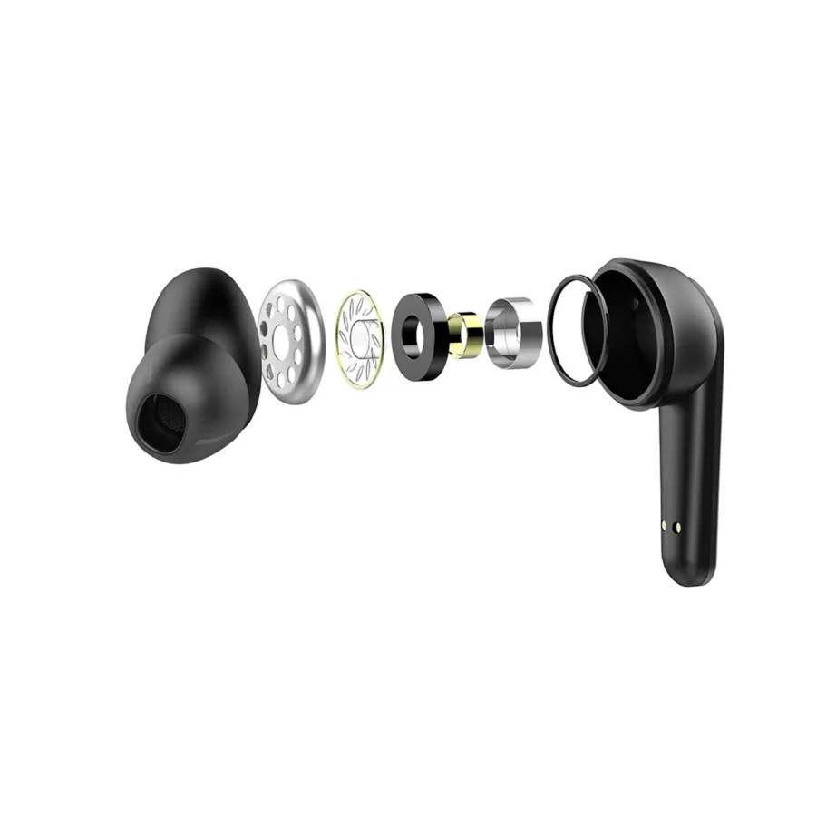 SAVIO TWS-12 mustad Bluetooth 5.3 TWS in-ear kõrvaklapid sisseehitatud mikrofoniga kõnede ja muusika jaoks – 3