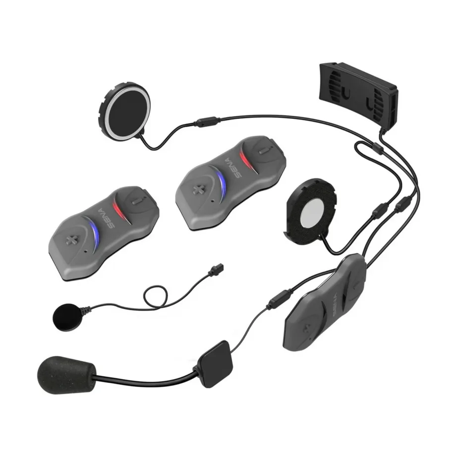 Sena 10R Duo 2 tk hall Bluetooth 4.1 mootorratta intercom, FM-raadio, 900 m ulatus, 10 h kõneaeg – 3