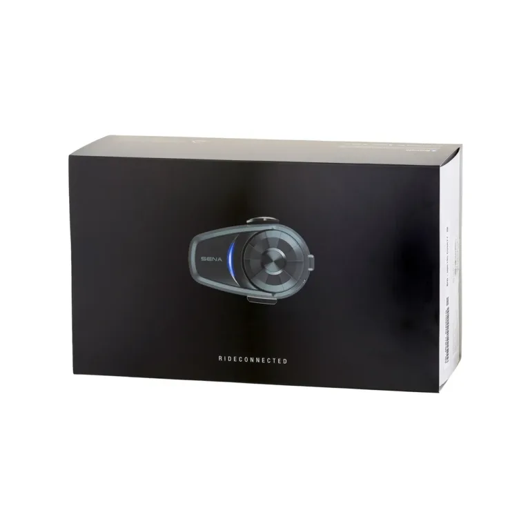 Sena 10S-02 must mootorratta Bluetooth intercom 4 kanaliga, FM-raadio ja 1600 m ulatusega