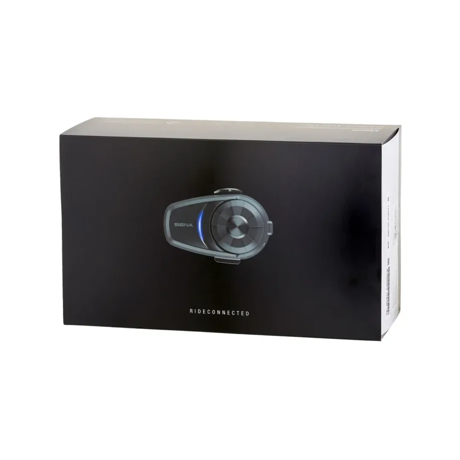 Sena 10S-02 must mootorratta Bluetooth intercom 4 kanaliga, FM-raadio ja 1600 m ulatusega – 10