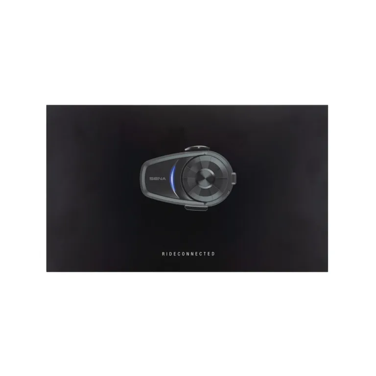 Sena 10S-02 must mootorratta Bluetooth intercom 4 kanaliga, FM-raadio ja 1600 m ulatusega