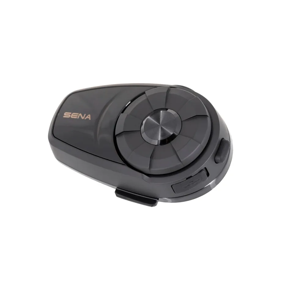 Sena 10S-02 must mootorratta Bluetooth intercom 4 kanaliga, FM-raadio ja 1600 m ulatusega