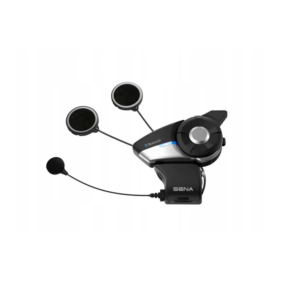 Sena 20S-EVO-11D Duo must, 2 km ulatusega Bluetooth 4.1 mootorratta intercom, 8-le kasutajale, 13 tundi tööaega – 7