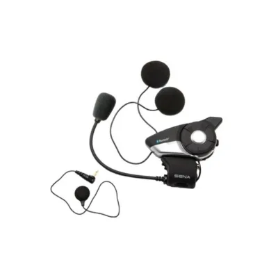 Sena 20S-EVO-11D Duo must, 2 km ulatusega Bluetooth 4.1 mootorratta intercom, 8-le kasutajale, 13 tundi tööaega