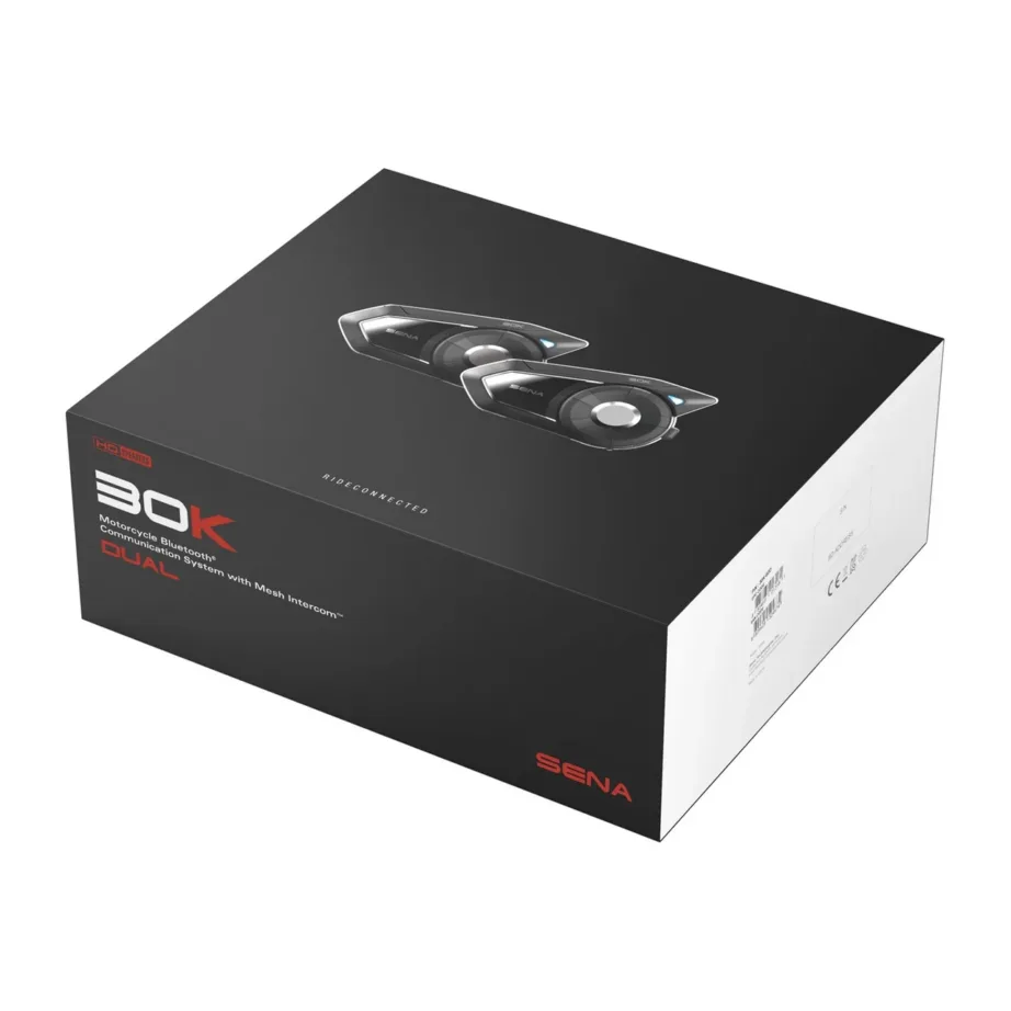 SENA 30K EVO DUO 2 tk must mootorratta bluetooth-intercom, Bluetooth 5.0, FM-raadio ja mürasummutus – 2