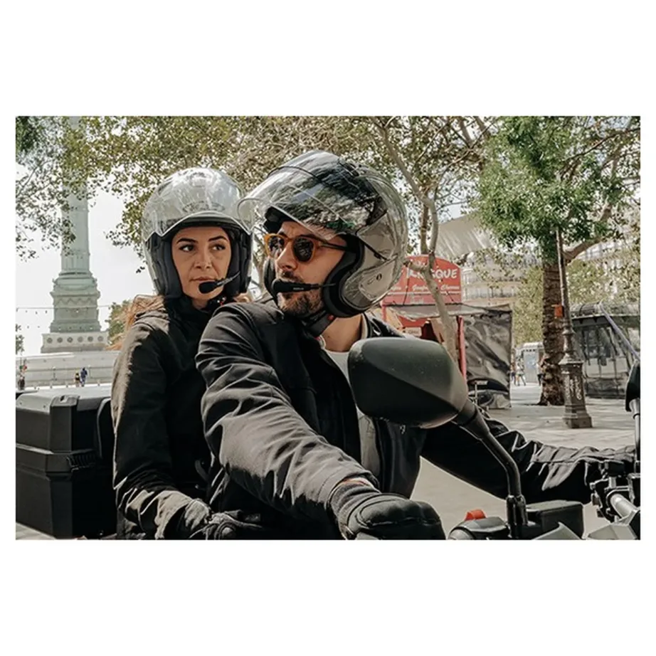 Sena 3SPLUS-B-10 must Bluetooth 4.1 mootorratta intercom 400 m ulatusega, IP65, boom-mikrofon, 8 tundi kõneaega – 3