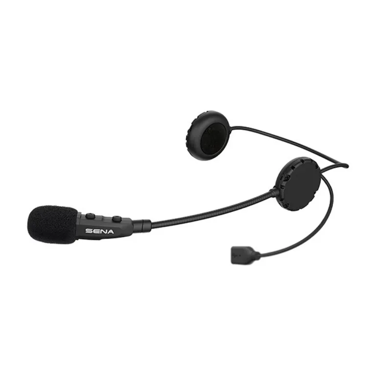 Sena 3SPLUS-B-10 must Bluetooth 4.1 mootorratta intercom 400 m ulatusega, IP65, boom-mikrofon, 8 tundi kõneaega