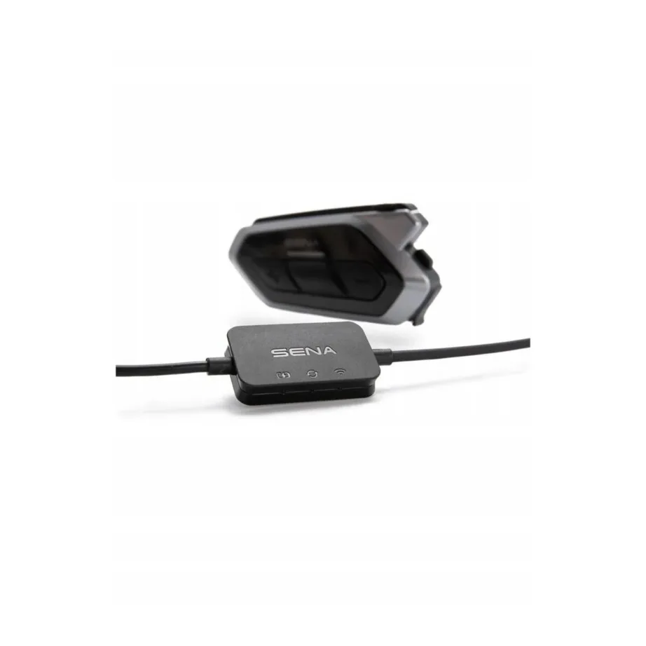 SENA 50R-02D Dual Pack 2 tk Bluetooth 5.0 ja Mesh 2.0 intercom, FM-raadio, must/hall, 97x48x27 mm mootorratta kiivrikomplekt – 5