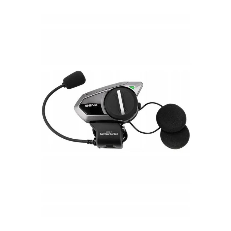 Sena 50S-10 must Bluetooth 5.0 mootorratta intercom 4 kasutajale, 8 km ulatus, FM-raadio, 12 h aku