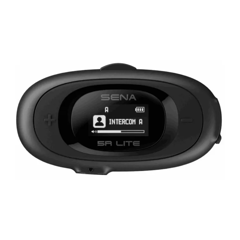 Sena 5R Lite must Bluetooth 5.1 mootorratta intercom ühele kiivrile, mikrofoniga, 700 m ulatuses, 8 h kõneaega