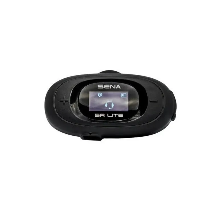 Sena 5RLITE-01D 700 m must Bluetooth 5.1 mootorratta intercom ekraaniga (CE, FCC, IC), 8 tundi kõneaega