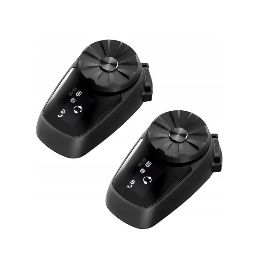 SENA 5S-10D Dual Pack 2 tk Bluetooth 5.0 kiivriside LCD ekraaniga, must/hall, 700 m ulatusega mootorratturitele – 2