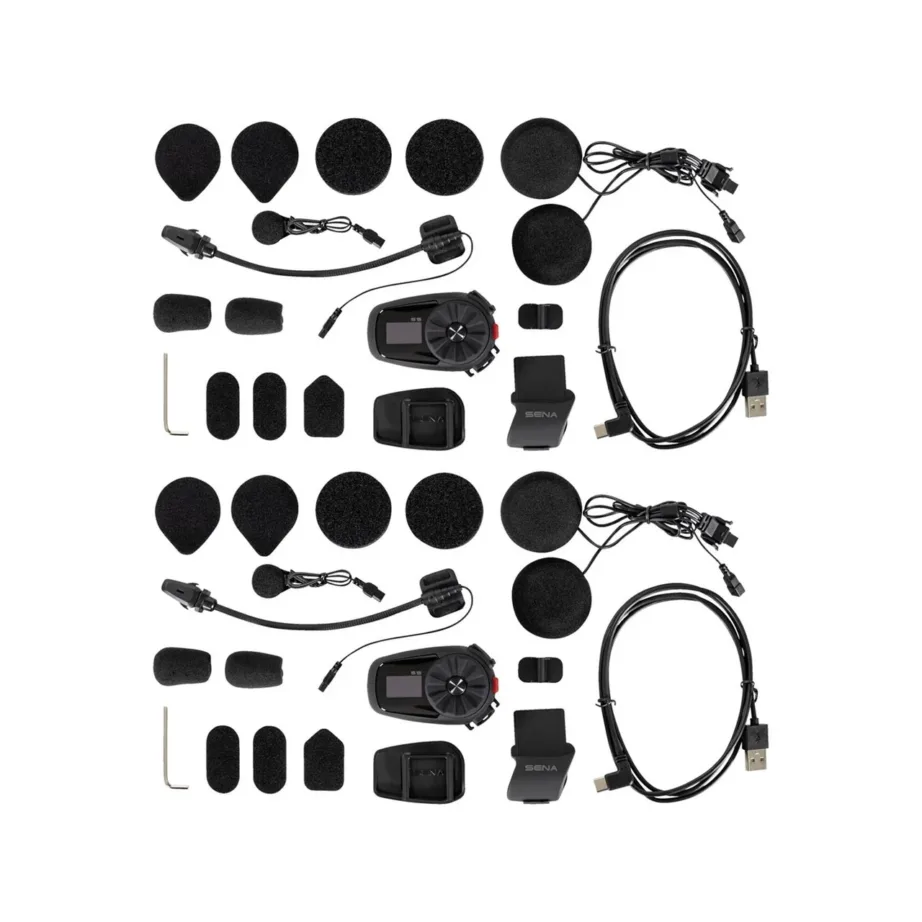 SENA 5S-10D Dual Pack 2 tk Bluetooth 5.0 kiivriside LCD ekraaniga, must/hall, 700 m ulatusega mootorratturitele – 8