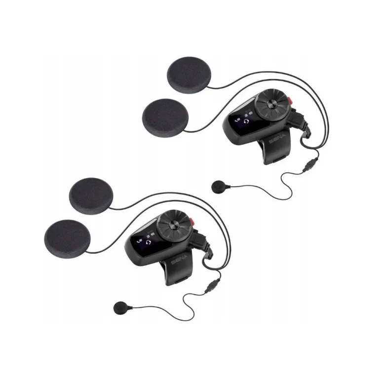 SENA 5S-10D Dual Pack 2 tk Bluetooth 5.0 kiivriside LCD ekraaniga, must/hall, 700 m ulatusega mootorratturitele