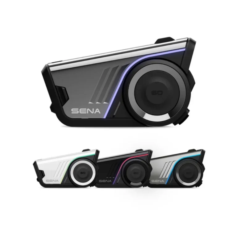 Sena 60S-01 must/hall Bluetooth 5.3 mootorratta intercom Harman Kardon heliga, Mesh/24 kasutajale, IPX7 veekindel, FM-raadio, kiivrikinnitus