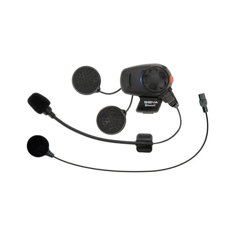 SENA SMH5 Dual Pack must Bluetooth 5.1 kiivri intercom kahele mootorratturile, 400 m ulatus, mikrofon, 7 tundi kõneaega