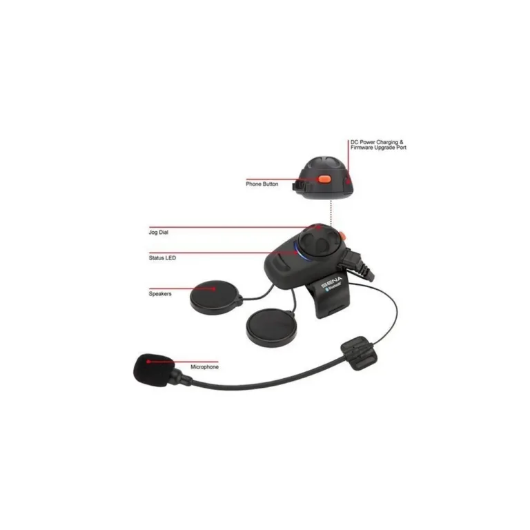SENA SMH5 Dual Pack must Bluetooth 5.1 kiivri intercom kahele mootorratturile, 400 m ulatus, mikrofon, 7 tundi kõneaega