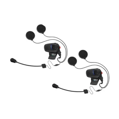 SENA SMH5 Dual Pack must Bluetooth 5.1 kiivri intercom kahele mootorratturile, 400 m ulatus, mikrofon, 7 tundi kõneaega