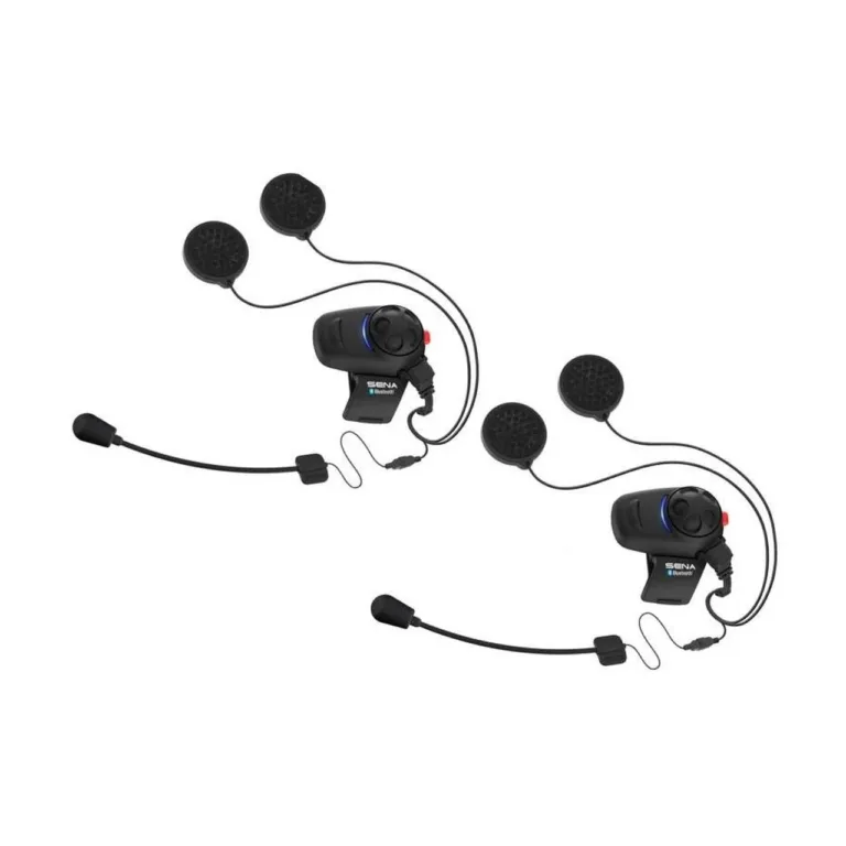 SENA SMH5 Dual Pack must Bluetooth 5.1 kiivri intercom kahele mootorratturile, 400 m ulatus, mikrofon, 7 tundi kõneaega