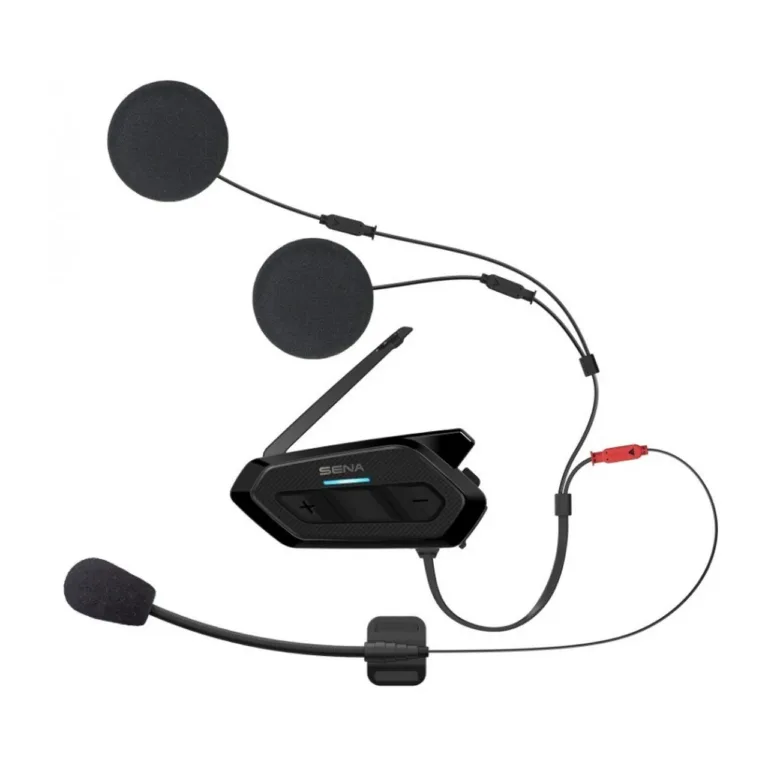 Sena Spider RT1 Dual Pack 2 tk Mesh/Bluetooth 5.2 mootorratta intercom must/hall, CE-sertifikaadiga, 12 h kõneaega, 97x48x27 mm