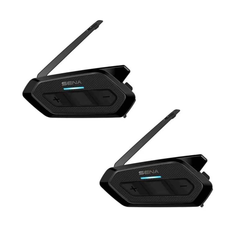 Sena Spider RT1 Dual Pack 2 tk Mesh/Bluetooth 5.2 mootorratta intercom must/hall, CE-sertifikaadiga, 12 h kõneaega, 97x48x27 mm