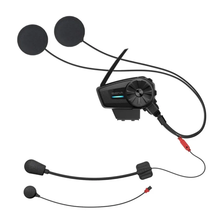 Sena Spider ST1 must/hall Mesh 2000 m mootorratta intercom, Bluetooth 5.2, komplektis kaks mikrofoni