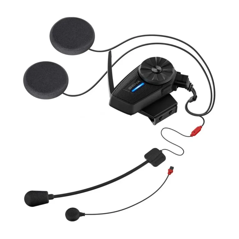 Sena Spider ST1 must/hall Mesh 2000 m mootorratta intercom, Bluetooth 5.2, komplektis kaks mikrofoni