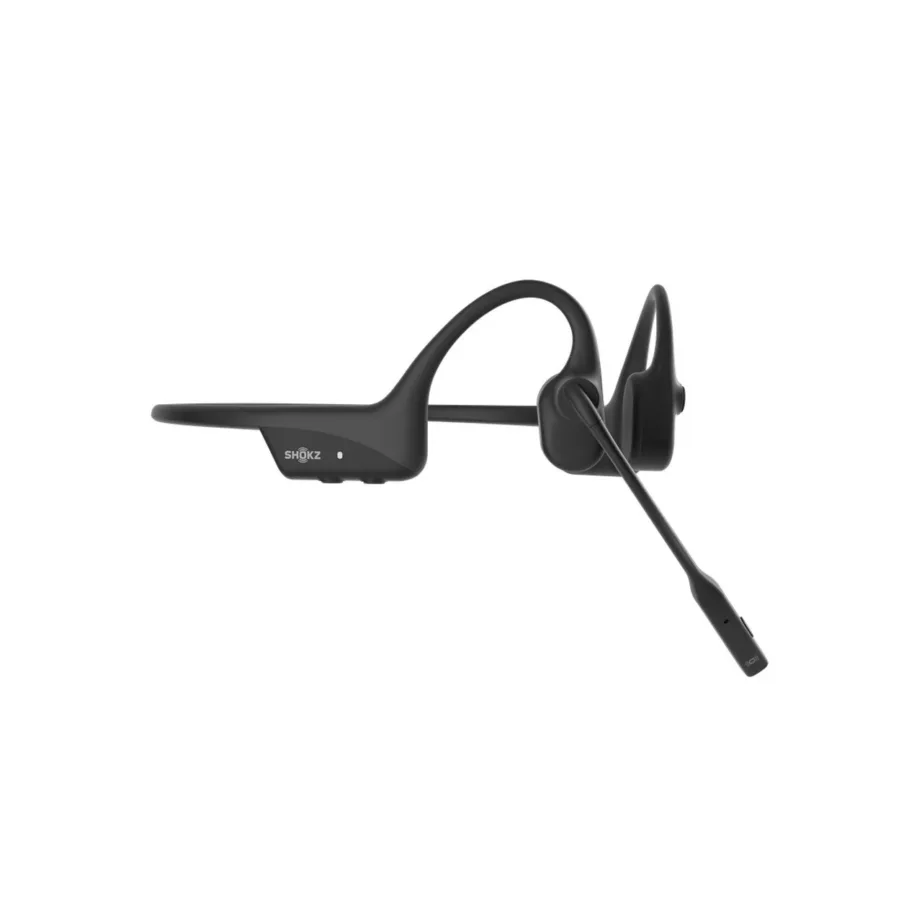 SHOKZ OpenComm2 UC C120-AA-BK-US must juhtmevaba luujuhtivusega konverentsikõrvaklapid 29 m ulatuse, 16 h kõneaja, mürasummutava boom-mikrofoni ja USB-A/USB-C adapteriga, kontorisse – 4