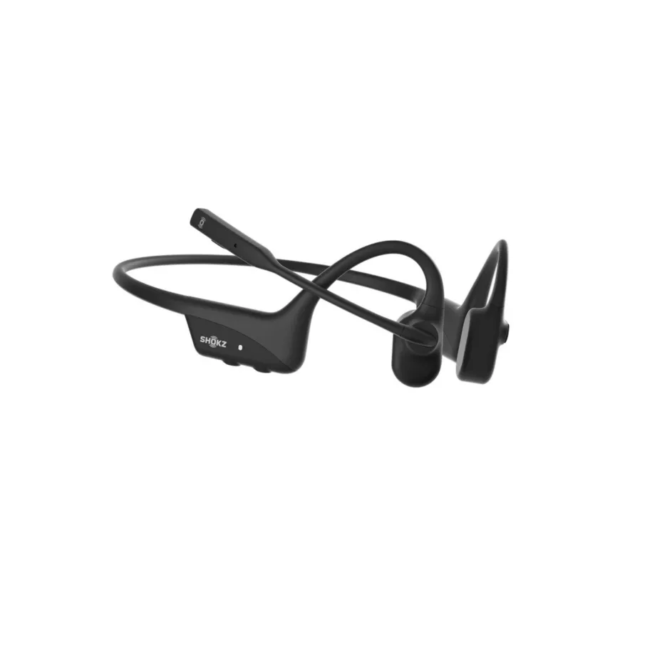 Shokz OpenComm2 UC C120-AC-BK-EU 29 m juhtmevaba luujuhtivusega kõrvaklapp USB-C adapteriga, 16 h tööaeg, mürasummutusega boom-mikrofon, must – kontoritööks ja videokõnedeks – 3