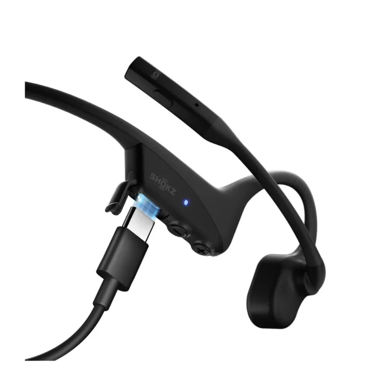 Shokz OpenComm2 UC C120-AC-BK-EU 29 m juhtmevaba luujuhtivusega kõrvaklapp USB-C adapteriga, 16 h tööaeg, mürasummutusega boom-mikrofon, must – kontoritööks ja videokõnedeks