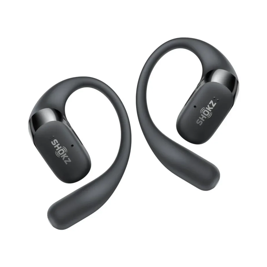 SHOKZ OpenFit 2 T920-ST-BK IP55 mustad avatud kõrva bluetooth kõrvaklapid spordiks ja igapäevaseks kasutamiseks, 11 h aku, USB-C, laadimiskarbiga
