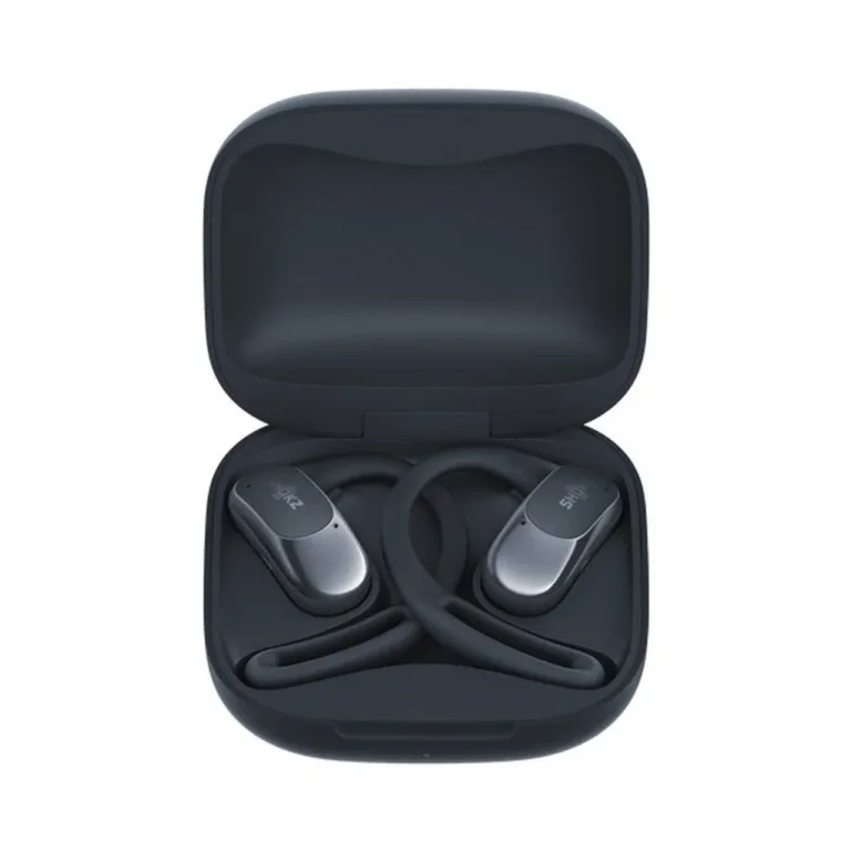 SHOKZ OpenFit Air T511-ST-BK IP54 mustad Bluetooth 5.2 ear-hook binauraalsed juhtmevabad kõrvaklapid laadimiskarbiga (kõned, muusika, sport, aku kestvus kuni 6 tundi)