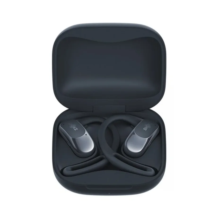 SHOKZ OpenFit Air T511-ST-BK IP54 mustad Bluetooth 5.2 ear-hook binauraalsed juhtmevabad kõrvaklapid laadimiskarbiga (kõned, muusika, sport, aku kestvus kuni 6 tundi) – 5