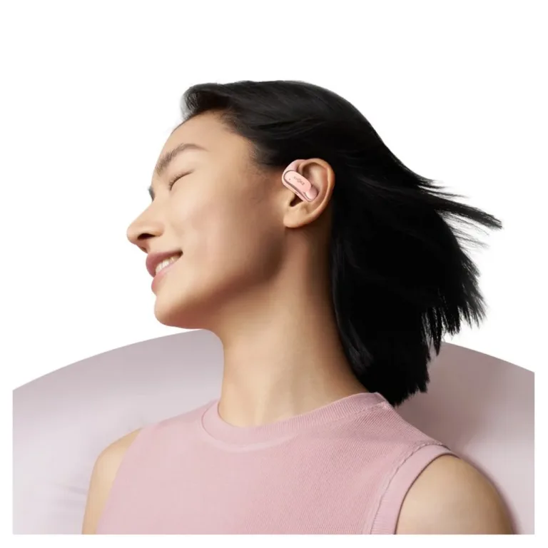 SHOKZ OpenFit Air T511-ST-PK roosad IP54 Bluetooth 5.2 juhtmevabad kõrva-aasaga kõrvaklapid kõnede, muusika ja spordi jaoks