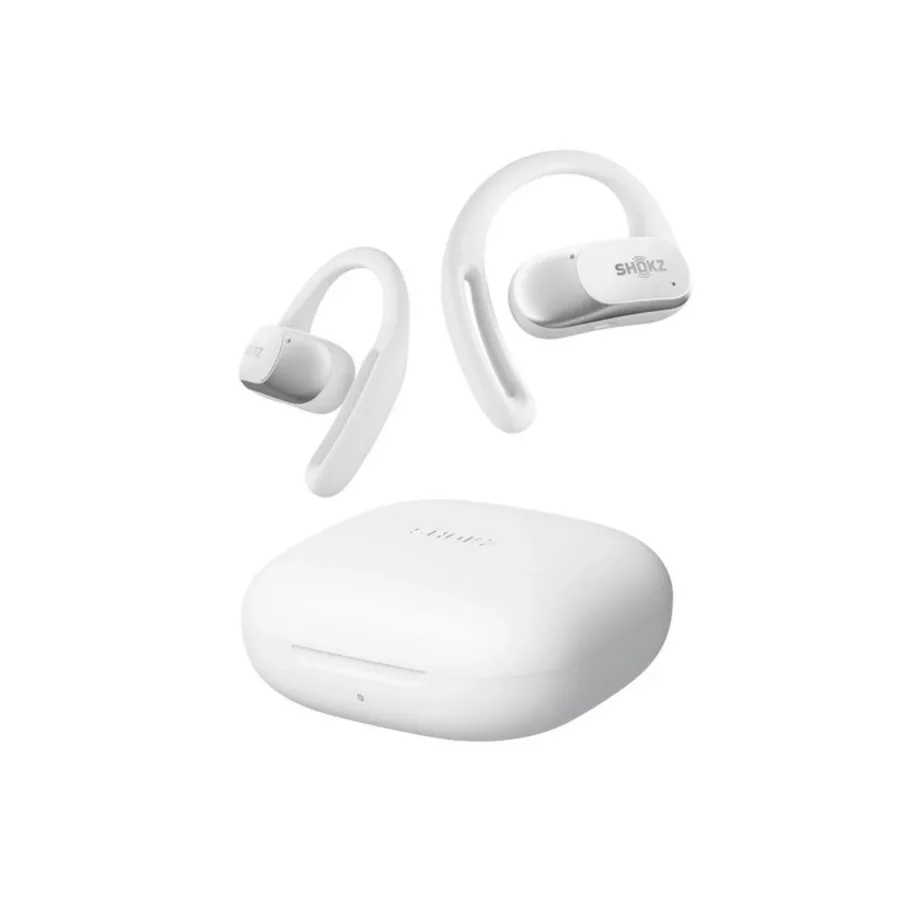 SHOKZ OpenFit Air T511-ST-WT valged IP54 juhtmevabad kõrvasangaga Bluetooth 5.2 binauraalsed kõrvaklapid laadimiskarbiga, muusika, spordi ja kõnede jaoks – 2