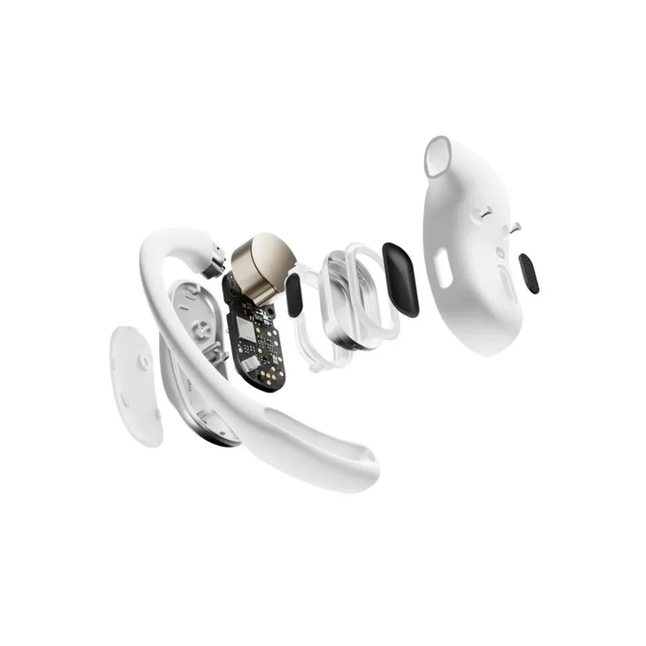 SHOKZ OpenFit Air T511-ST-WT valged IP54 juhtmevabad kõrvasangaga Bluetooth 5.2 binauraalsed kõrvaklapid laadimiskarbiga, muusika, spordi ja kõnede jaoks – 3