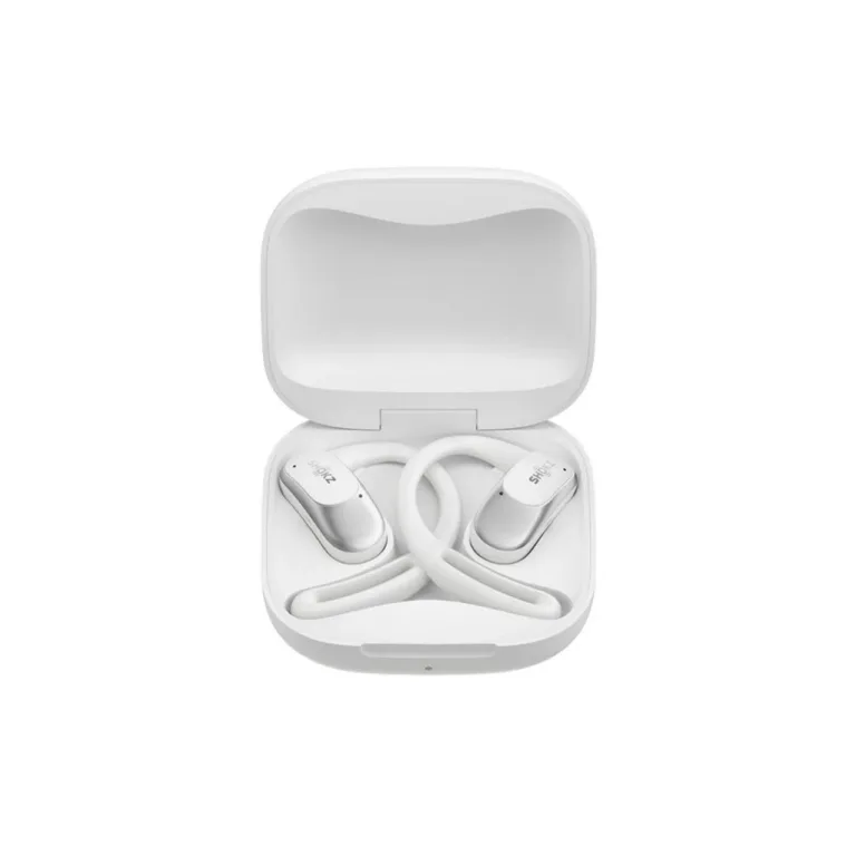 SHOKZ OpenFit Air T511-ST-WT valged IP54 juhtmevabad kõrvasangaga Bluetooth 5.2 binauraalsed kõrvaklapid laadimiskarbiga, muusika, spordi ja kõnede jaoks