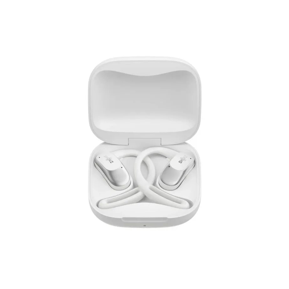 SHOKZ OpenFit Air T511-ST-WT valged IP54 juhtmevabad kõrvasangaga Bluetooth 5.2 binauraalsed kõrvaklapid laadimiskarbiga, muusika, spordi ja kõnede jaoks – 4