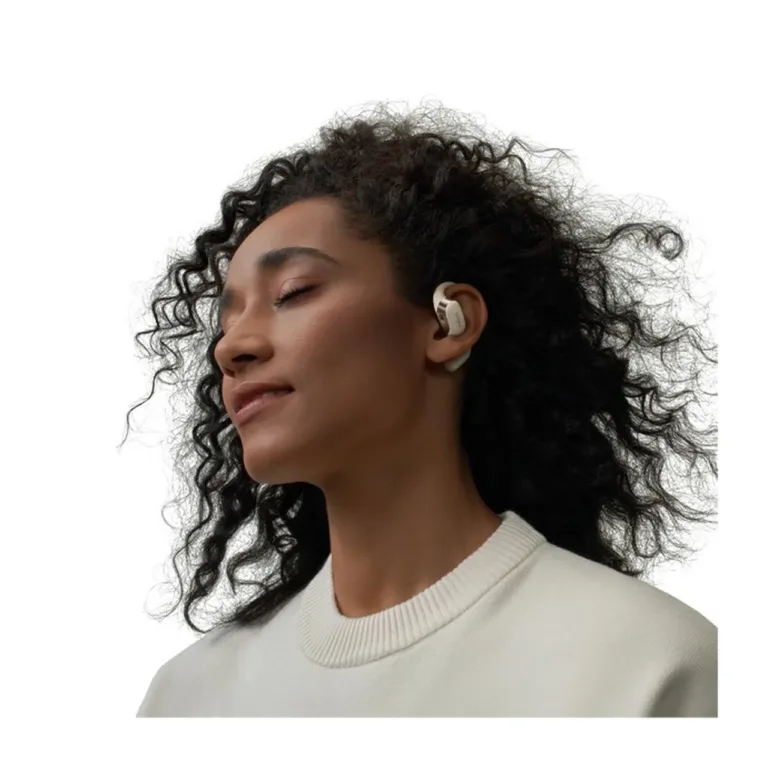 SHOKZ OpenFit T910-ST-BG valged IP54 juhtmevabad ear-hook kõrvaklapid 7 h aku ja mikrofoniga, Bluetooth 5.2, sport/jooks/igapäev