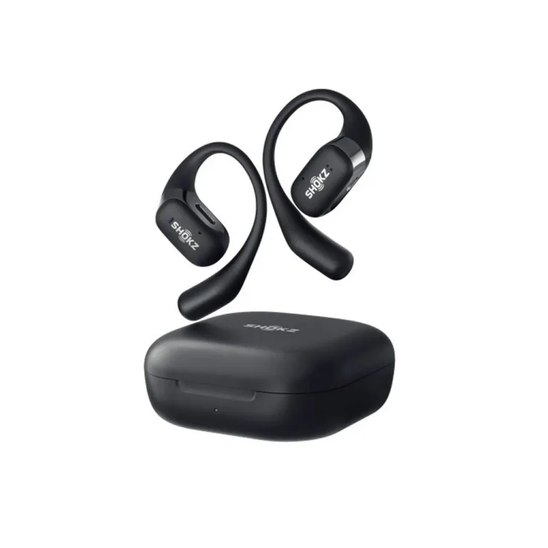 SHOKZ OpenFit T910-ST-BK mustad IP54 juhtmevabad kõrva-aasaga Bluetooth 5.2 kõrvaklapid muusika ja kõnede jaoks