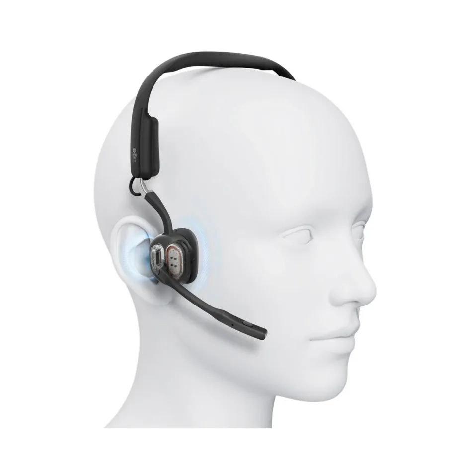 SHOKZ OpenMeet C610-AN-BK-EU must juhtmevaba luujuhtivusega Bluetooth kontorikõrvaklappide komplekt mürasummutava mikrofoniga, 78 g, plastik/titaan, PC/Mac/mobiilseadmetele – 6